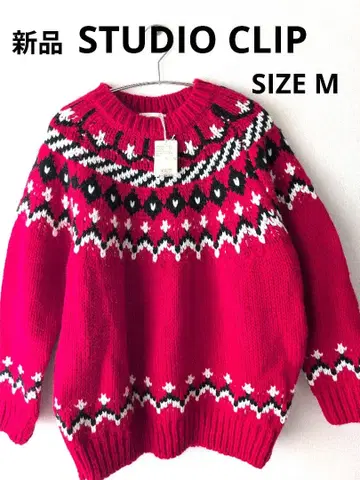 새상품 STUDIO CLIP 루즈핏 코위찬 니트 스웨터 SIZE M