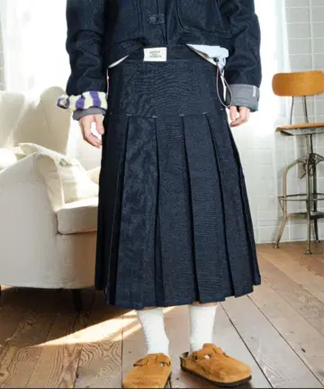 common gull products. 데님 스커트 인디고 블루