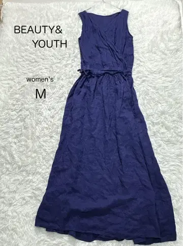 [ 뷰티&유스 ] 롱 원피스 맥시 길이 린넨100 A라인 플레어