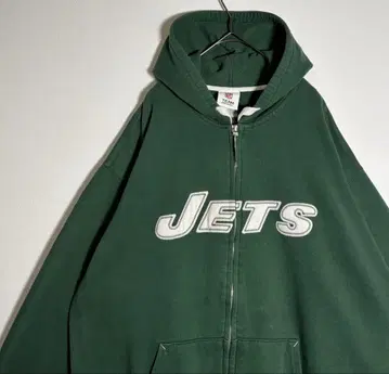 NFL JETS 뉴욕 제츠 자수 로고 집업 후드티
