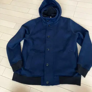 남성용 후드 부착 자켓 L 네이비