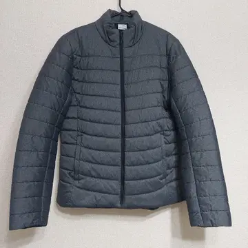 다크 그레이 퀼팅 다운 자켓