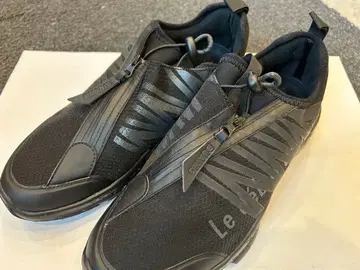 [미사용 새상품] DUARIG 블랙 슬립온 스니커즈 JP 25.0