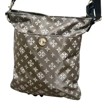 러셋 꽃무늬 숄더백 다크 그레이 모노그램