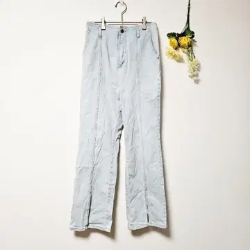 [ Helm ] 헬름 센터 슬릿 데님 팬츠 블루 (M)