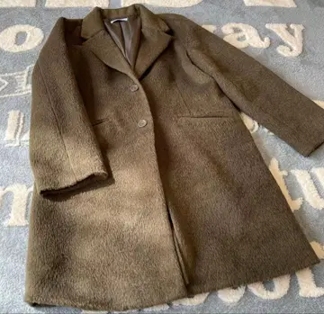 올리브 그린 체스터 코트 카키색 사이즈 L WEGO BROWNY