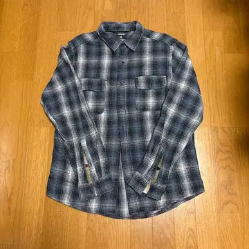 Hurley 플란넬 셔츠 M 네이비와 화이트 체크