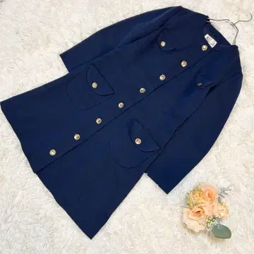 골드 버튼 자켓 원피스 네이비 포멀 깔끔 고급 버블리