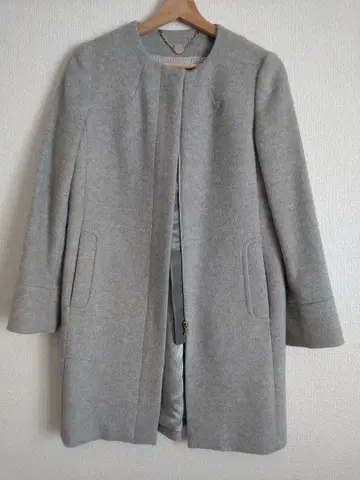 ROPE 노카라 울 코트