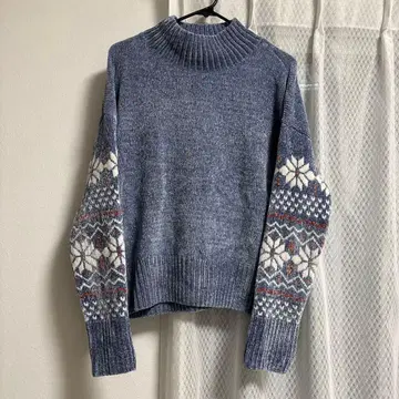 CHRISTIAN SIRIANO 노르딕 무늬 스웨터 M 몰 니트