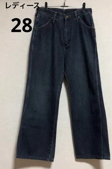 랭글러 28 여성용 다크 블루 스트레이트 데님