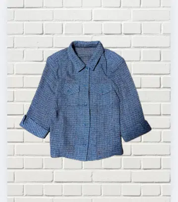 노카라 셔츠 자켓 블루 계열 [ 무료배송 ]