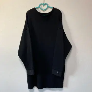 미사용 새상품 Y's 와이즈 오버 사이즈 코쿤 원피스 블랙