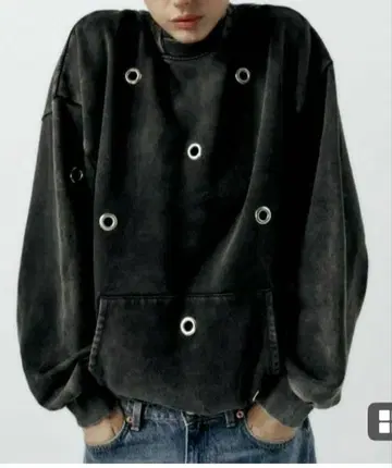 ZARA 페이드 이펙트 반지 후디 L