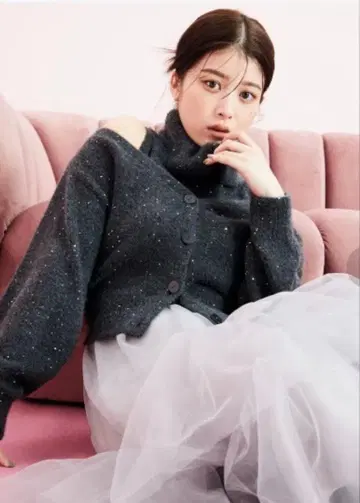 미사용 새상품 스나이델 스팽글 니트 CD & 슬리브리스 니트 풀오버 세트