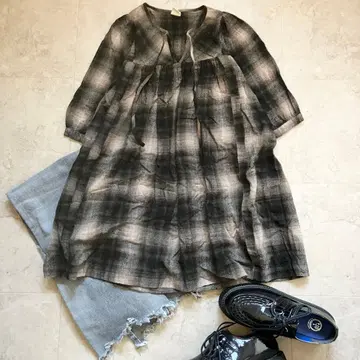 JOURNAL STANDARD luxe 울 체크 블라우스 루즈핏