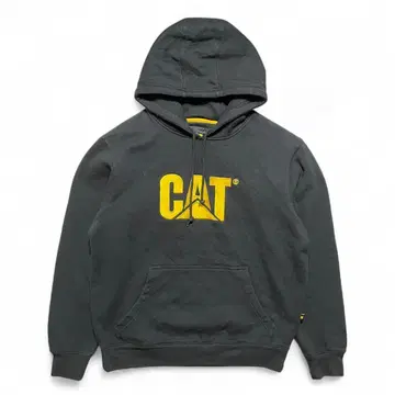 USA 구제 의류 캐터필러 풀오버 맨투맨 후드티 로고 블랙