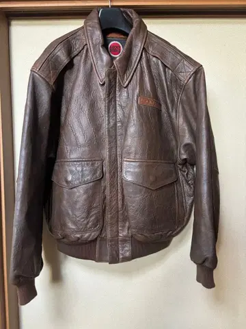 고품질 럭키 스트라이크 가죽 자켓 A2 L 가죽 점퍼