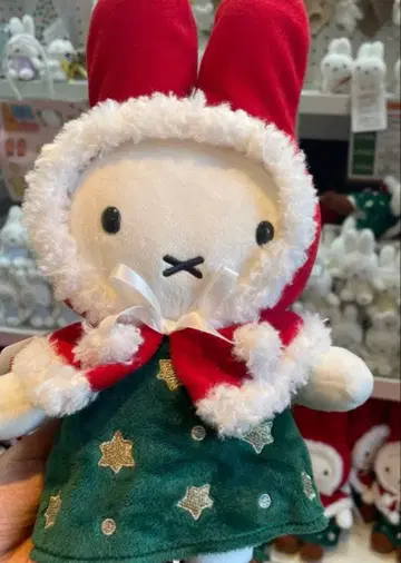 크리스마스 케이프 미피 봉제 인형 미피 크리스마스