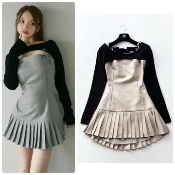 [ AND MARY ] Karen knit set mini dress S