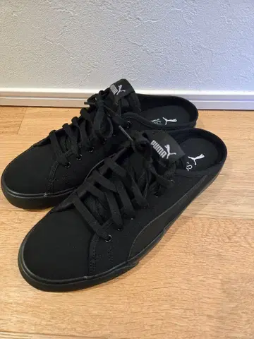 PUMA 블랙 뮬 스니커즈 SOFTFOAM 슬립온