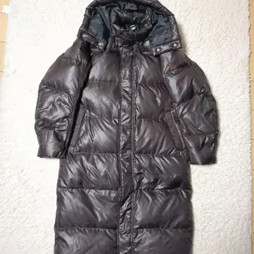 새상품급 데상트 슈퍼 롱 다운 코트 벤치 코트 브라운 L