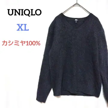 유니클로 캐시미어 100% 니트 V넥 스웨터 빅 사이즈 풀오버