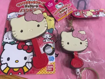 헬로키티 산리오 초콜릿 거울과 키링 반다이 제조