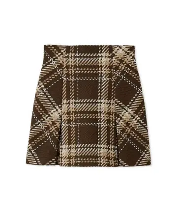 SNIDEL Sustainable 로빙 체크 미니 스커트