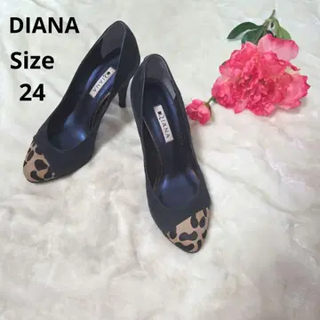 [ 오샤레 DIANA ] 블랙 송치 힐 펌프스 사이즈 24