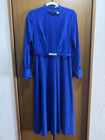 Pinky&Dianne 파란색 플리츠 원피스