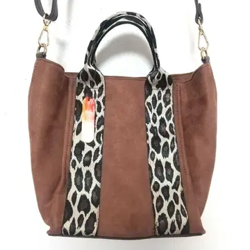 [ 미사용 새상품 ] 2way 숄더백 토트백 레오파드 히