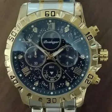 문페이즈 손목시계 블루 / 골드 축광 별하늘 디자인 방수 내충격