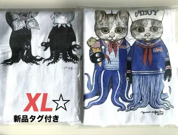 [택 포함 새상품] 그라니프 히구치 유코 T셔츠 XL 사이즈 2장 세트