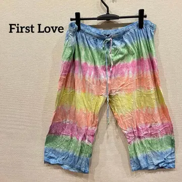 새상품급 First Love 타이다이 패턴 사루엘 팬츠 컬러풀