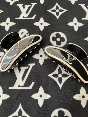 블랙 헤어 클립 2개 세트