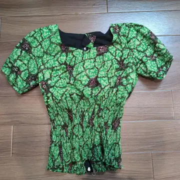 에스닉 아프리칸 볼륨 슬리브 반팔 상의