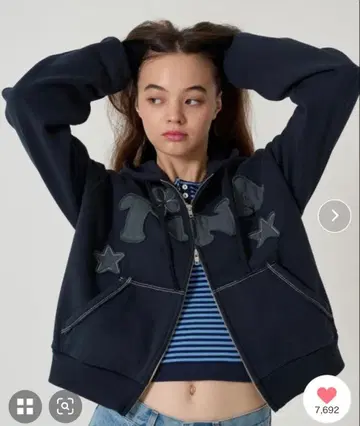 속기모 로고 패치워크 후디 TINA:JOJUN