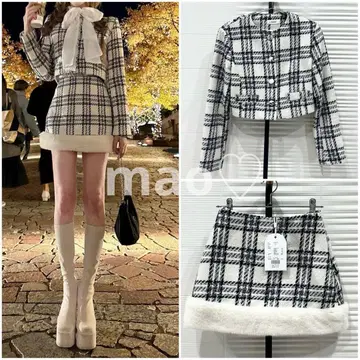 Darich 숏 트위드 자켓&스커트 S 셋업