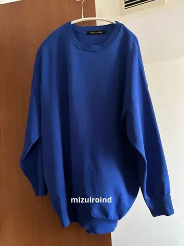 미즈이로 인드 크루넥 와이드 풀오버