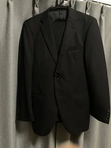 ALAX 블랙 비즈니스 정장 싱글 버튼