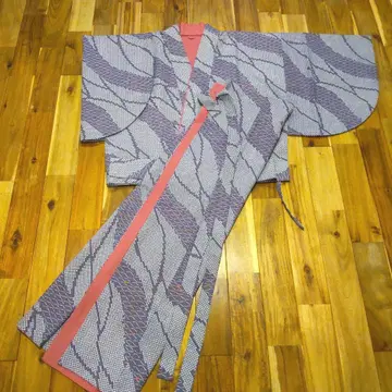 [ 니부시키 기모노 ] 프리 사이즈 보라색 시보리 패턴