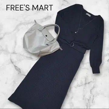 FREE'S MART 웜 스트레치 리브 브라우징 니트 원피스