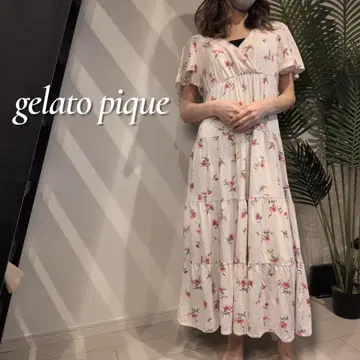 gelato pique 카슈쿨 티어드 코튼 니트 원피스