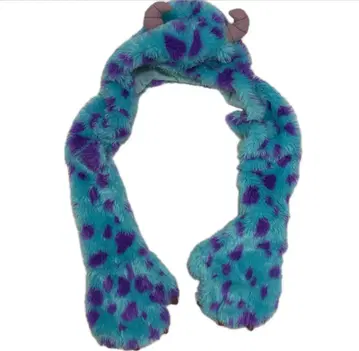 샐리 새상품급 머플러 팬캡 몬스터 주식회사 디즈니씨