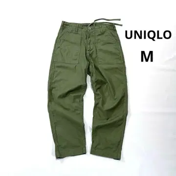 유니클로 M 베이커 팬츠 퍼티그 팬츠 올리브 카키
