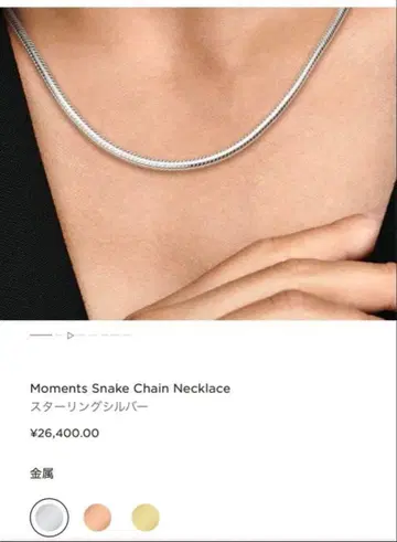 판도라 PANDORA 모먼트 스네이크 체인 목걸이