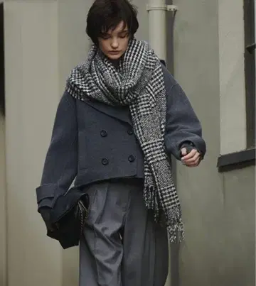 [ Mila Owen ] 리버 더블 코트 숏 기장 울 혼방