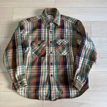 70s FIVE brother 플란넬 셔츠 빈티지 코튼 L