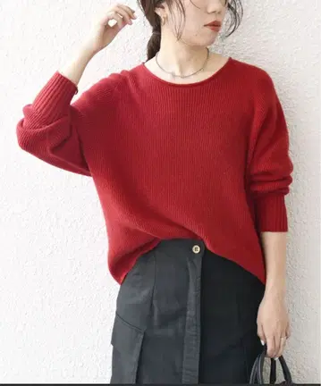 SHIPS any 컴팩트 울 보트넥 니트 풀오버